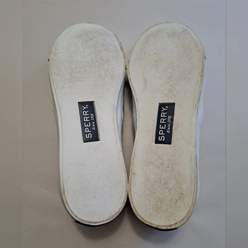 Sperry Grey Suede Slip On Shoes Size 6.5